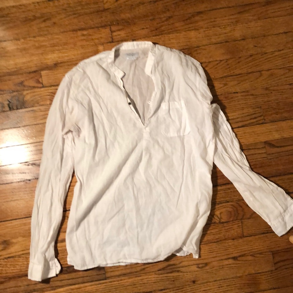 Men’s Zara white slim fit cotton shirt